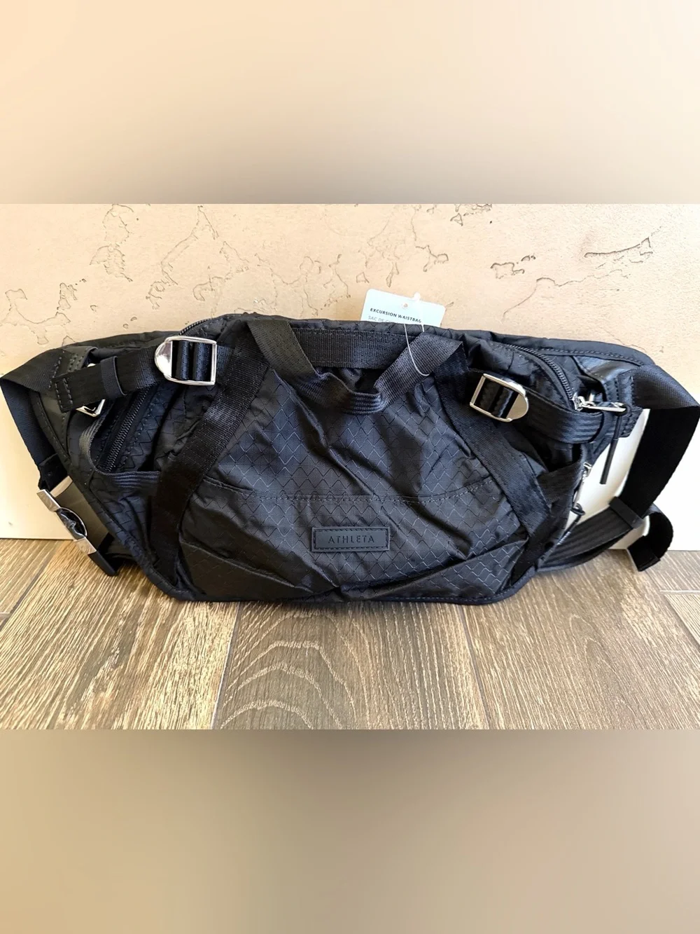Athleta Women’s Black Excursion Large Belt/Crossbody Bag